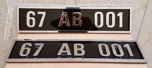 MAKAM OTO PLAKA KROM KAPLI 5