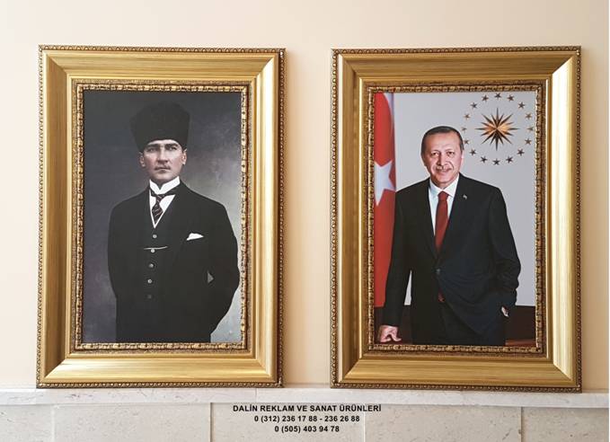 MAKAM ODASI ATATÜRK PORTRESİ VE CUMHURBAŞKANI TABLOSU 9302 ÇERÇEVE 1